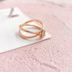 Emilie Drusy Rose Gold Double Band Ring #7